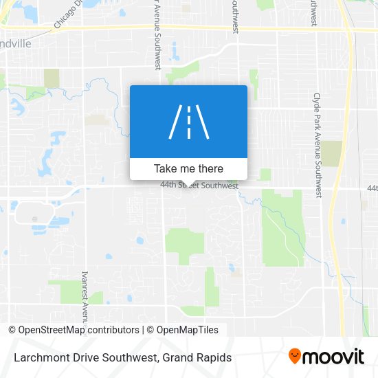 Larchmont Drive Southwest map