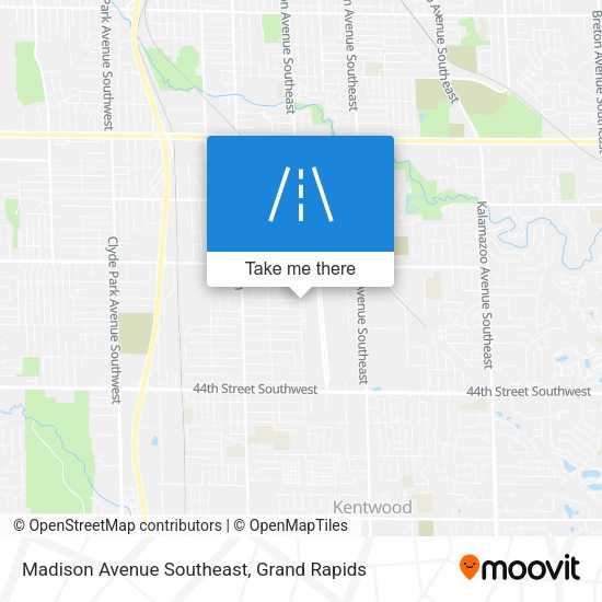 Madison Avenue Southeast map