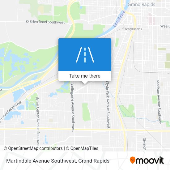 Martindale Avenue Southwest map