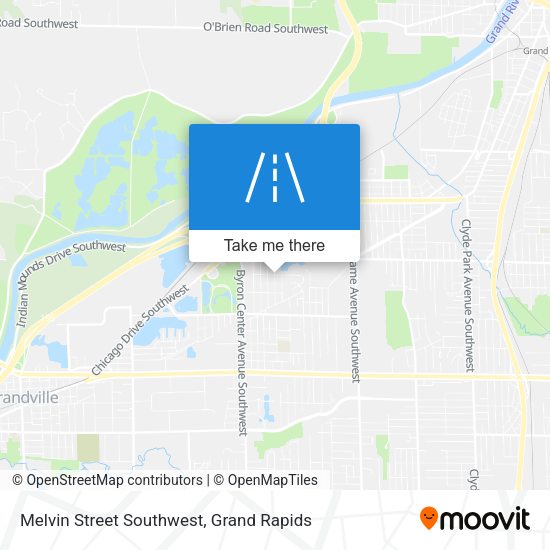 Melvin Street Southwest map