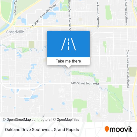 Oaklane Drive Southwest map