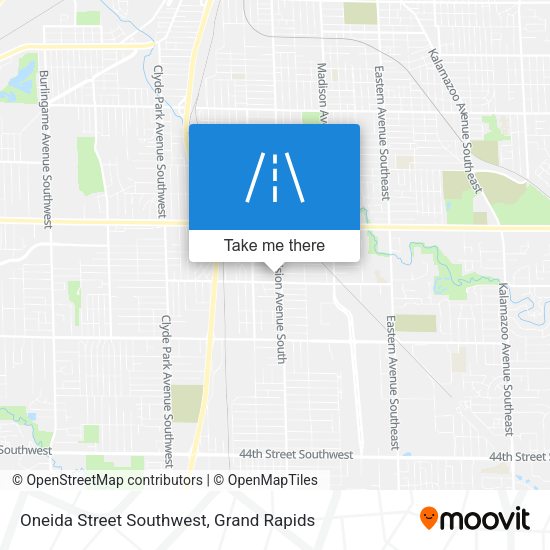 Oneida Street Southwest map