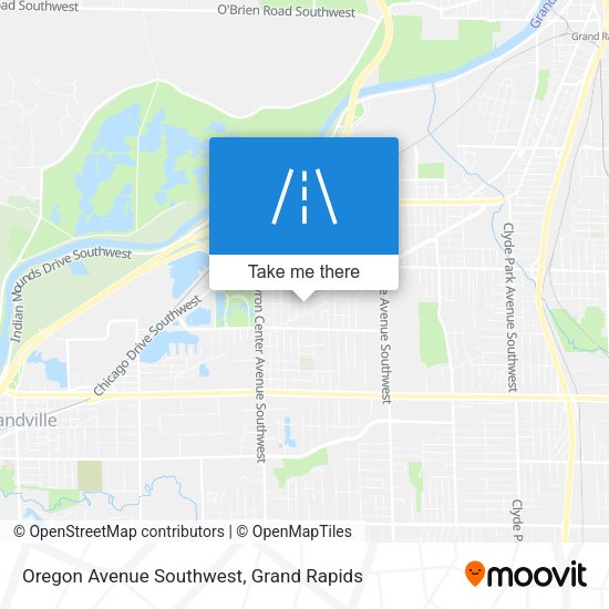 Oregon Avenue Southwest map