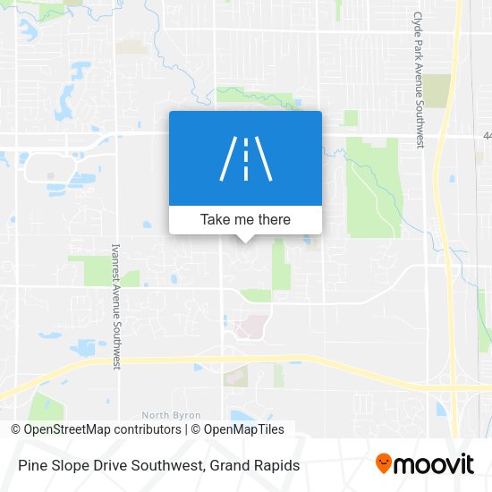 Pine Slope Drive Southwest map