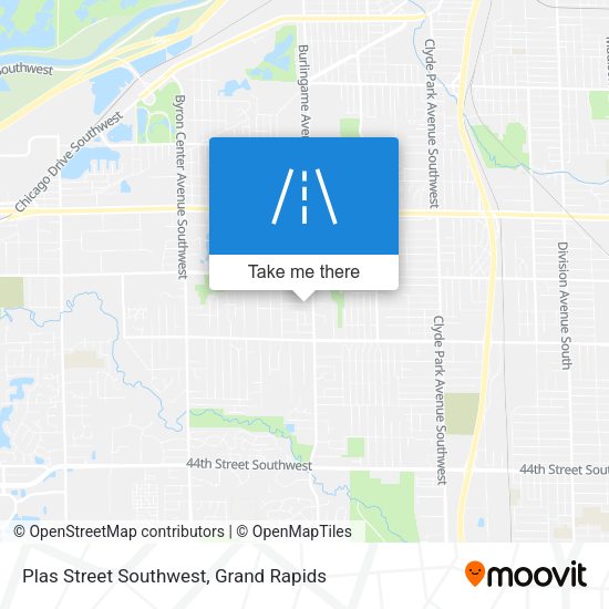 Mapa de Plas Street Southwest