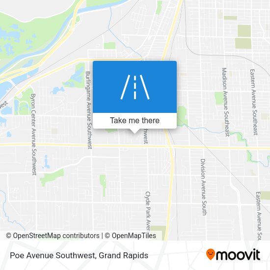 Poe Avenue Southwest map