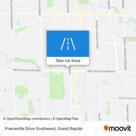 Prairieville Drive Southwest map