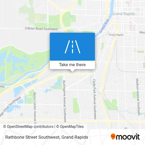 Rathbone Street Southwest map