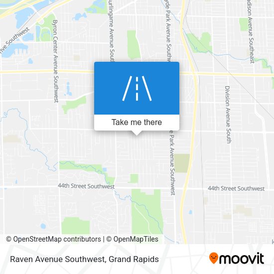 Raven Avenue Southwest map