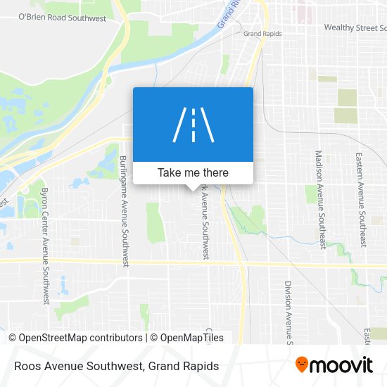 Roos Avenue Southwest map