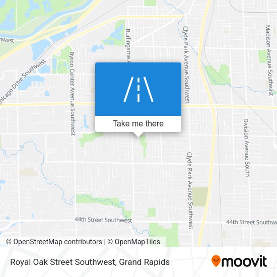 Royal Oak Street Southwest map