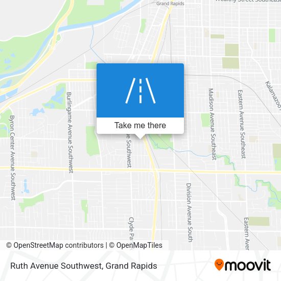 Ruth Avenue Southwest map