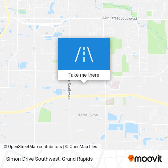 Simon Drive Southwest map