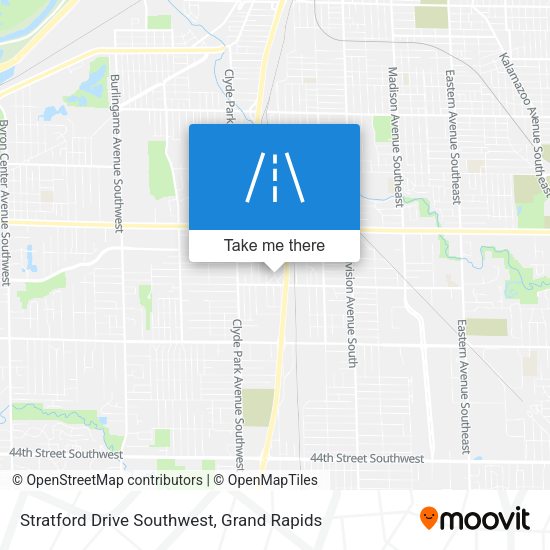 Stratford Drive Southwest map