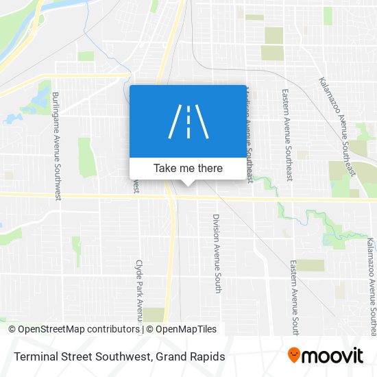 Terminal Street Southwest map