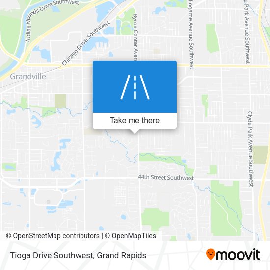 Tioga Drive Southwest map