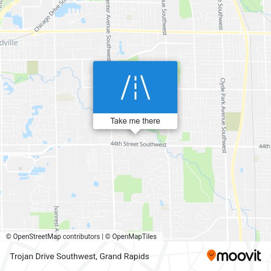 Trojan Drive Southwest map