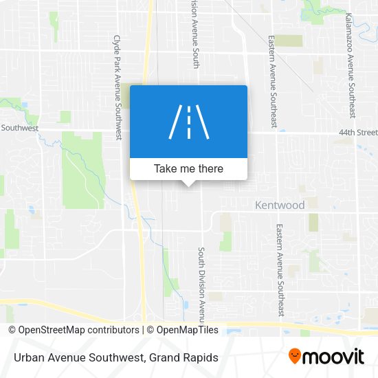 Urban Avenue Southwest map