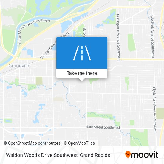 Waldon Woods Drive Southwest map