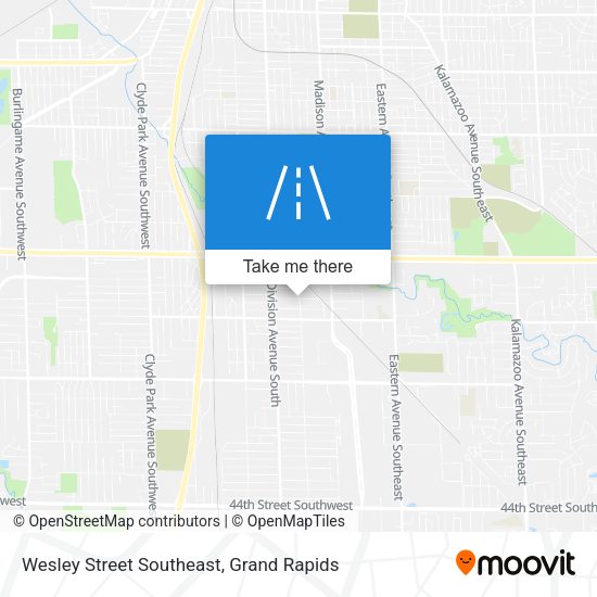 Wesley Street Southeast map