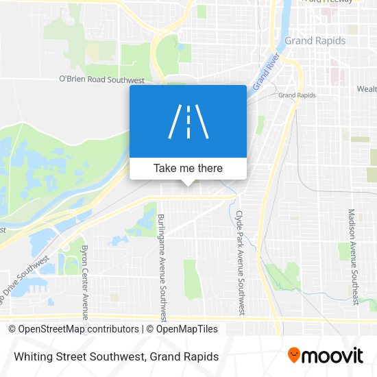 Whiting Street Southwest map
