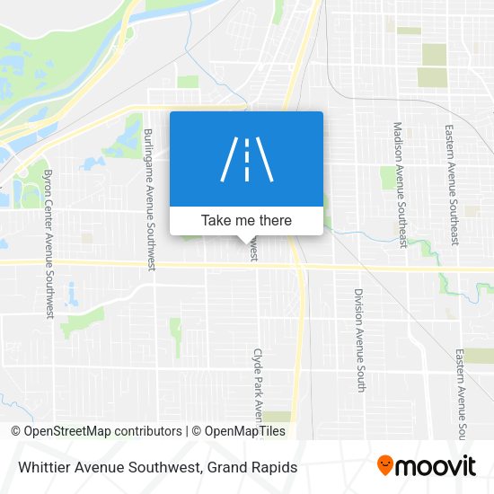 Whittier Avenue Southwest map