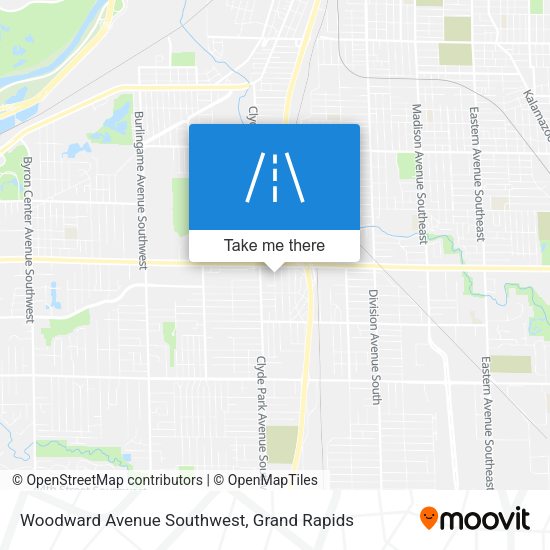 Mapa de Woodward Avenue Southwest