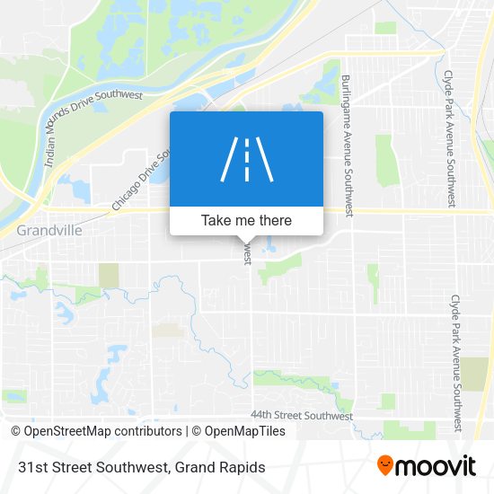 31st Street Southwest map