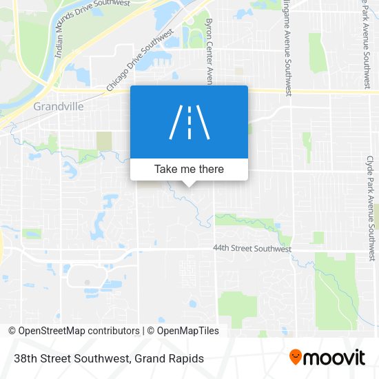38th Street Southwest map