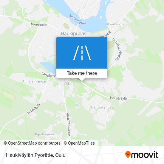 Haukiväylän Pyörätie map