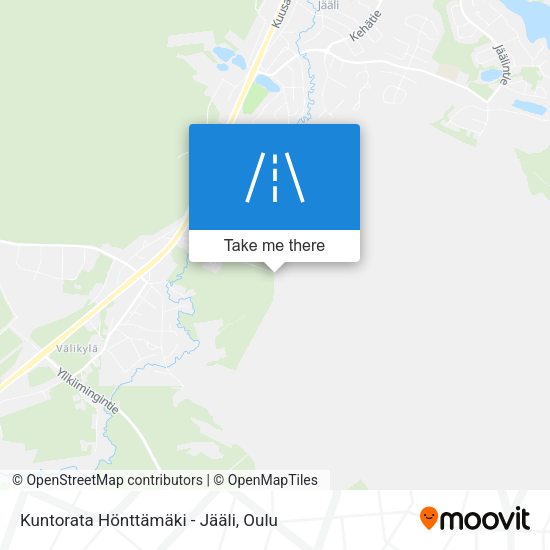 Kuntorata Hönttämäki - Jääli map