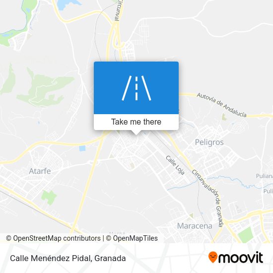 Calle Menéndez Pidal map