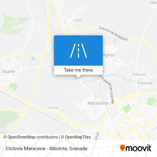 Ciclovía Maracena - Albolote map