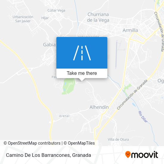 Camino De Los Barrancones map