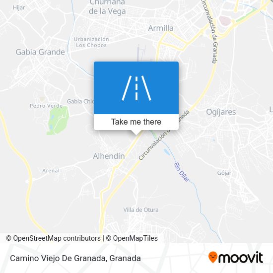 Camino Viejo De Granada map