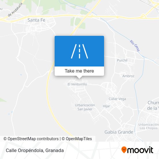 Calle Oropéndola map
