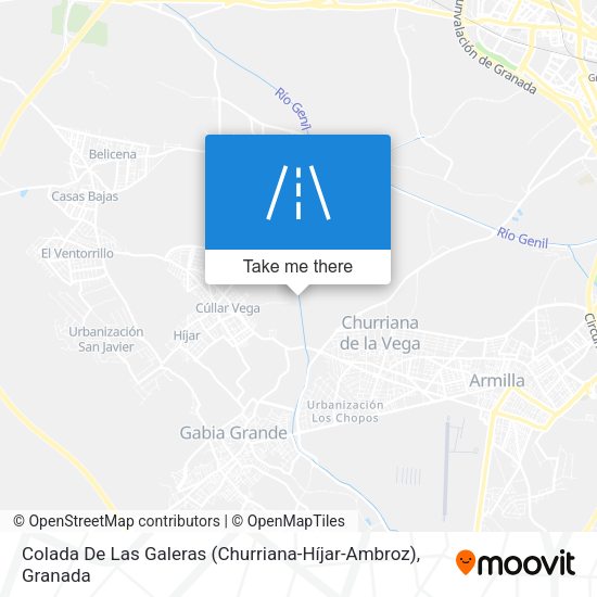 Colada De Las Galeras (Churriana-Híjar-Ambroz) map