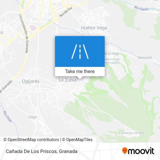 Cañada De Los Priscos map