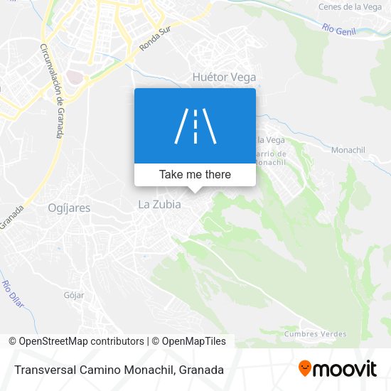 Transversal Camino Monachil map