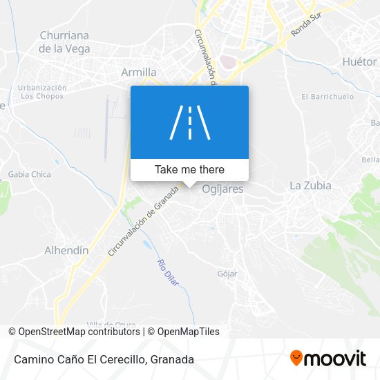 Camino Caño El Cerecillo map