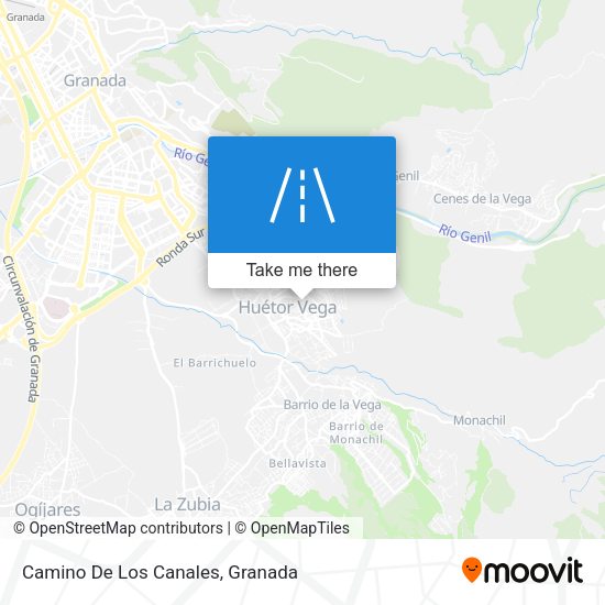 Camino De Los Canales map