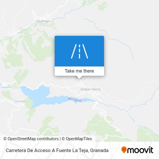 Carretera De Acceso A Fuente La Teja map