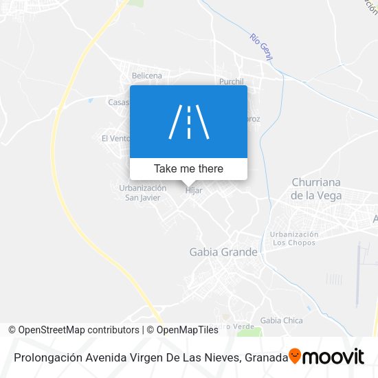 Prolongación Avenida Virgen De Las Nieves map