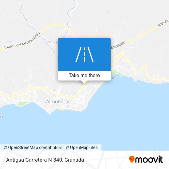 Antigua Carretera N-340 map