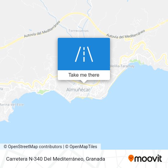 Carretera N-340 Del Mediterráneo map