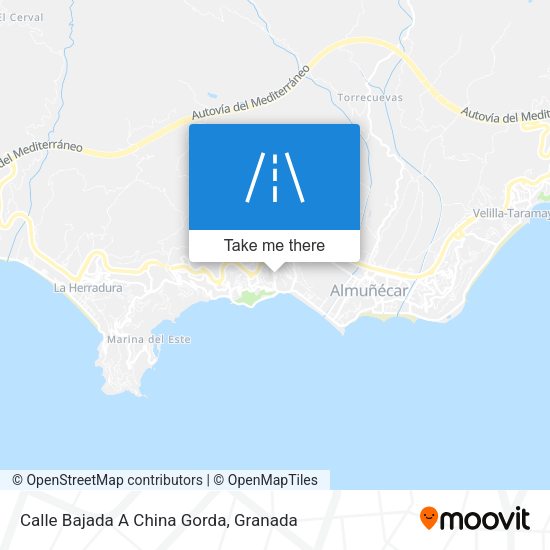 Calle Bajada A China Gorda map