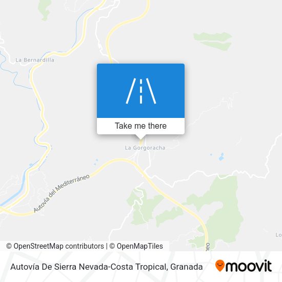 Autovía De Sierra Nevada-Costa Tropical map