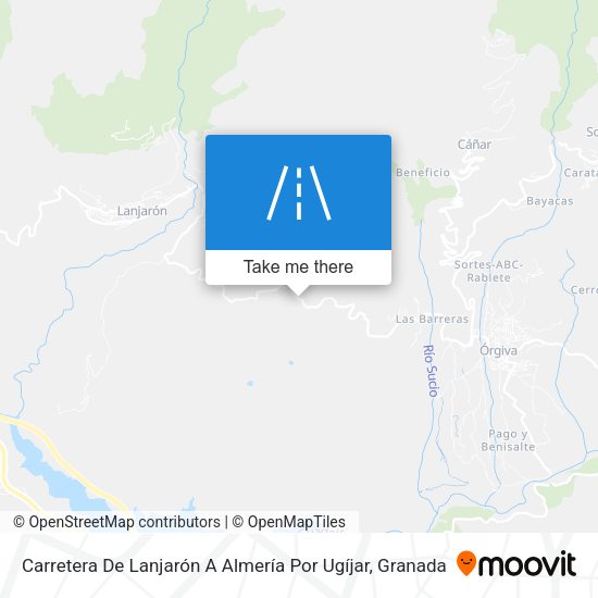 Carretera De Lanjarón A Almería Por Ugíjar map