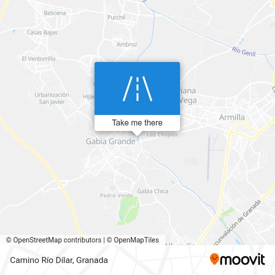Camino Río Dílar map