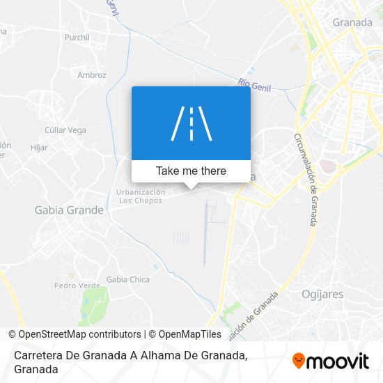 Carretera De Granada A Alhama De Granada map